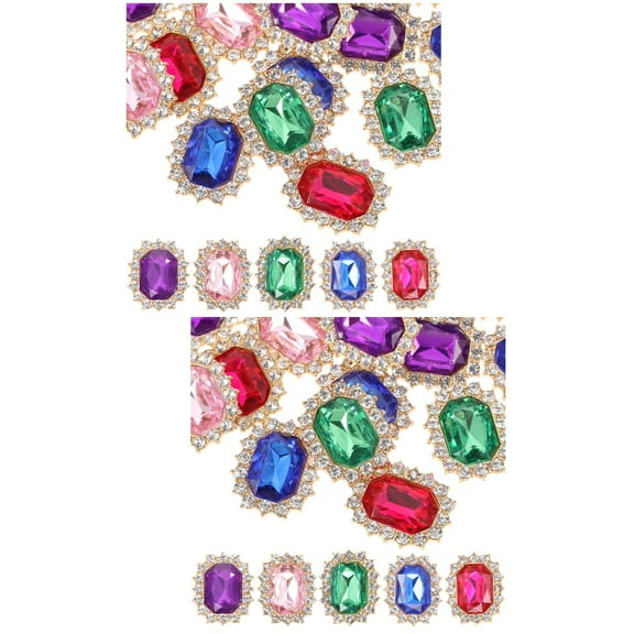 40 pcs Decorative Shoe Lace Rhinestones Clips Show Jewelry Accessories