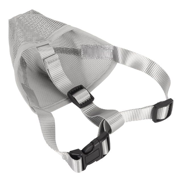 Bozal para Perro Transpirable Ajustable Prevenir Morder Masticar Bozal De Malla para Mascotas para Entrenamiento Al Aire Libre Gris L