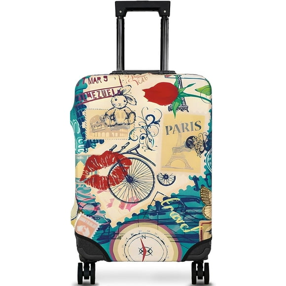Luggage Cover Protector Travel Suitcase Covers Protective Skin for Carry On Baggage Fit 22-24 Inch Luggage