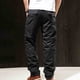 thumbnail image 4 of Pantalones largos de moda para hombre, casuales, de color sólido, con bolsillos y cremallera, cintura elástica, de poliéster., 4 of 4