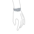 thumbnail image 2 of Bracelet Élégant multi-Rangées en Zircon Cubique Gradué en Grappe Goutte d'Eau AAA CZ Grand Déclaration Parfait pour Femmes Bal, Mariage Plaqué Argent, 2 of 5