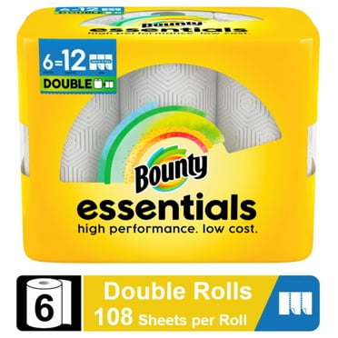 Bounty Essentials Paper Towels Select-a-Size, 6 Double Rolls