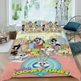 thumbnail image 2 of Bebés Looney Tunes Conjunto de sábanas temático, trío de piezas, cómodo y amigable con la piel, diseño único, regalo de decoración para el hogar para familiares, amigos y fans,173cm *218cm, 2 of 6