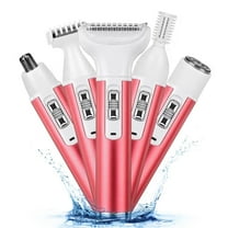 TiokMc 5-in-1 Electric Razor for Women, Waterproof Body Shaver & Facial, Nose, Eyebrow, Bikini Hair Trimmer, Arm, Leg, Armpit Grooming Kit