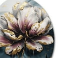 thumbnail image 3 of Designart "Tulip Tapestry Pink II" Floral Tulip Metal Round Wall Art Prints, 3 of 5