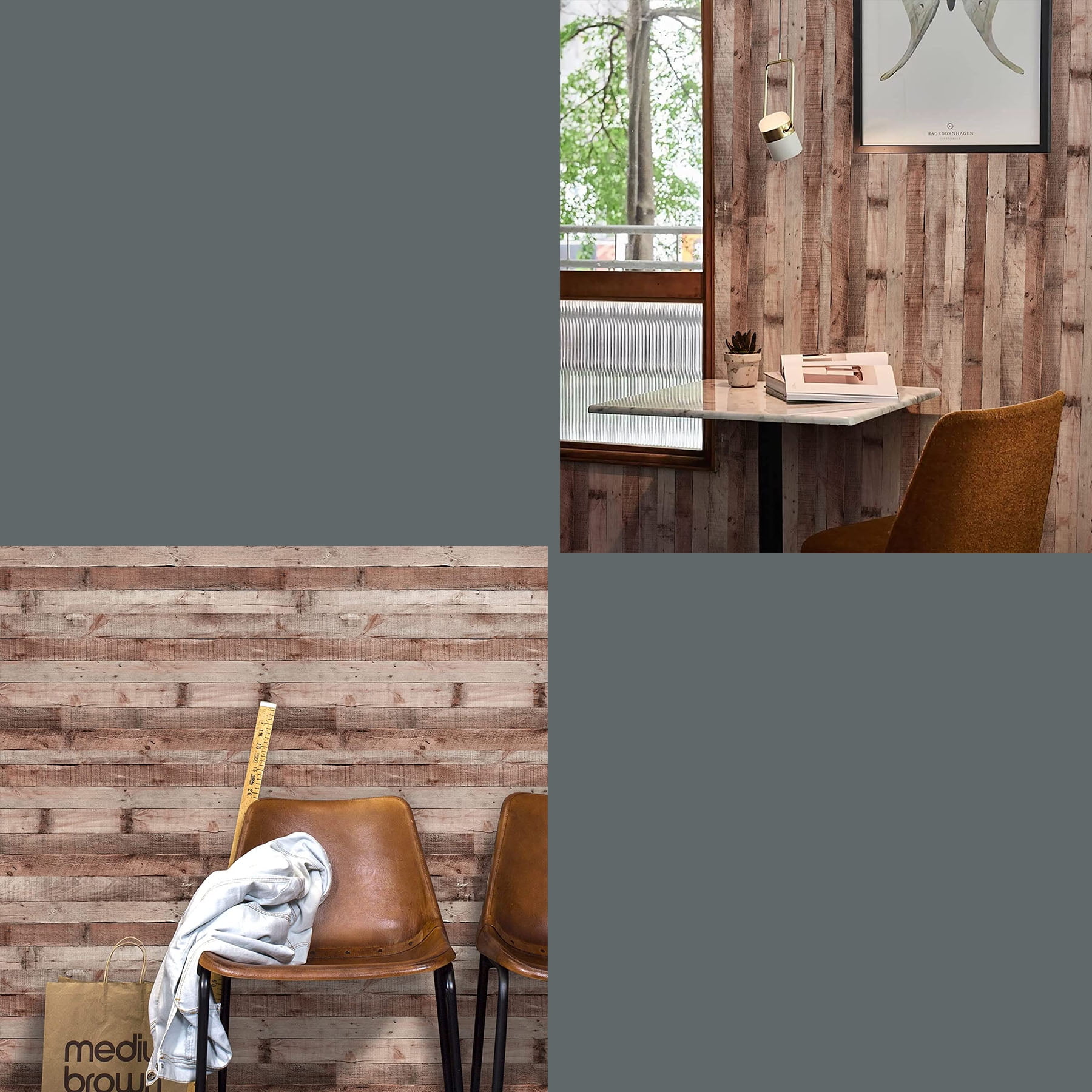 Distressed Wood Wallpaper Peel and Stick Wallpaper Self Adhesive Wood
