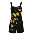 thumbnail image 4 of Amzcrzy Jumpsuits for Women Casual Summer Floral Shorts Overalls Jumpsuit Button Up Comfy Rompers Sleeveless Jumpers with Pockets S-3XL, 4 of 5