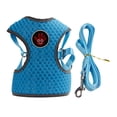 thumbnail image 1 of Arnés de Gato Chaleco Ajustable para Mascotas Pequeñas Ropa Ajustable y Suave Cuerda de para Pasear a Gato Azul l, 1 of 9