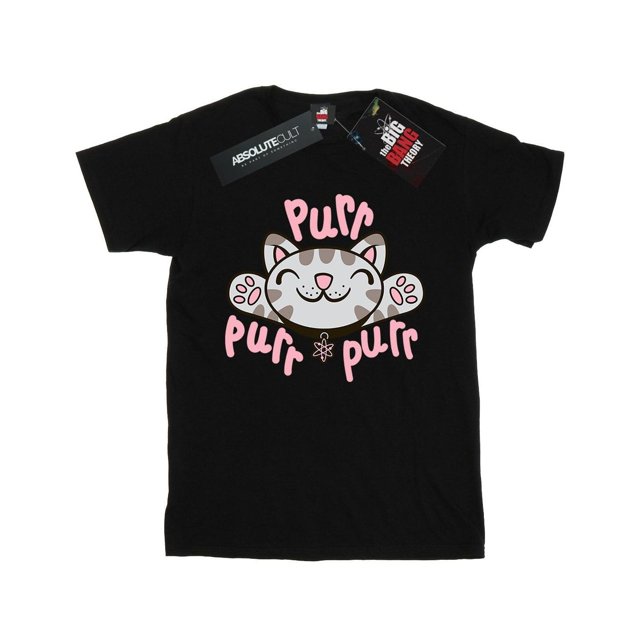 Big Bang Theory T-Shirt Boyfriend en Coton pour Femmes Soft Kitty Ronron