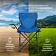 thumbnail image 4 of Silla Plegable de Camping Reforzada Con Portavasos y Bolsa de Transporte Color Azul Cyan, 4 of 6