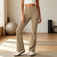 thumbnail image 4 of Womens Yoga Pants with Pockets High Waisted Leggings Yoga Dress Pants Tummy Control Stretch Casual Straight Leg Bottoms, 4 of 8