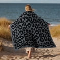 thumbnail image 6 of Joyfy Black Grey Leopard Knitted Throw Blanket 50x60 Inches, Cozy Soft Throw for Couch, Bed, Sofa - Cute Aesthetic Room Decor and Gift for Women, Mom, Girls, Mothers Birthday, 6 of 9