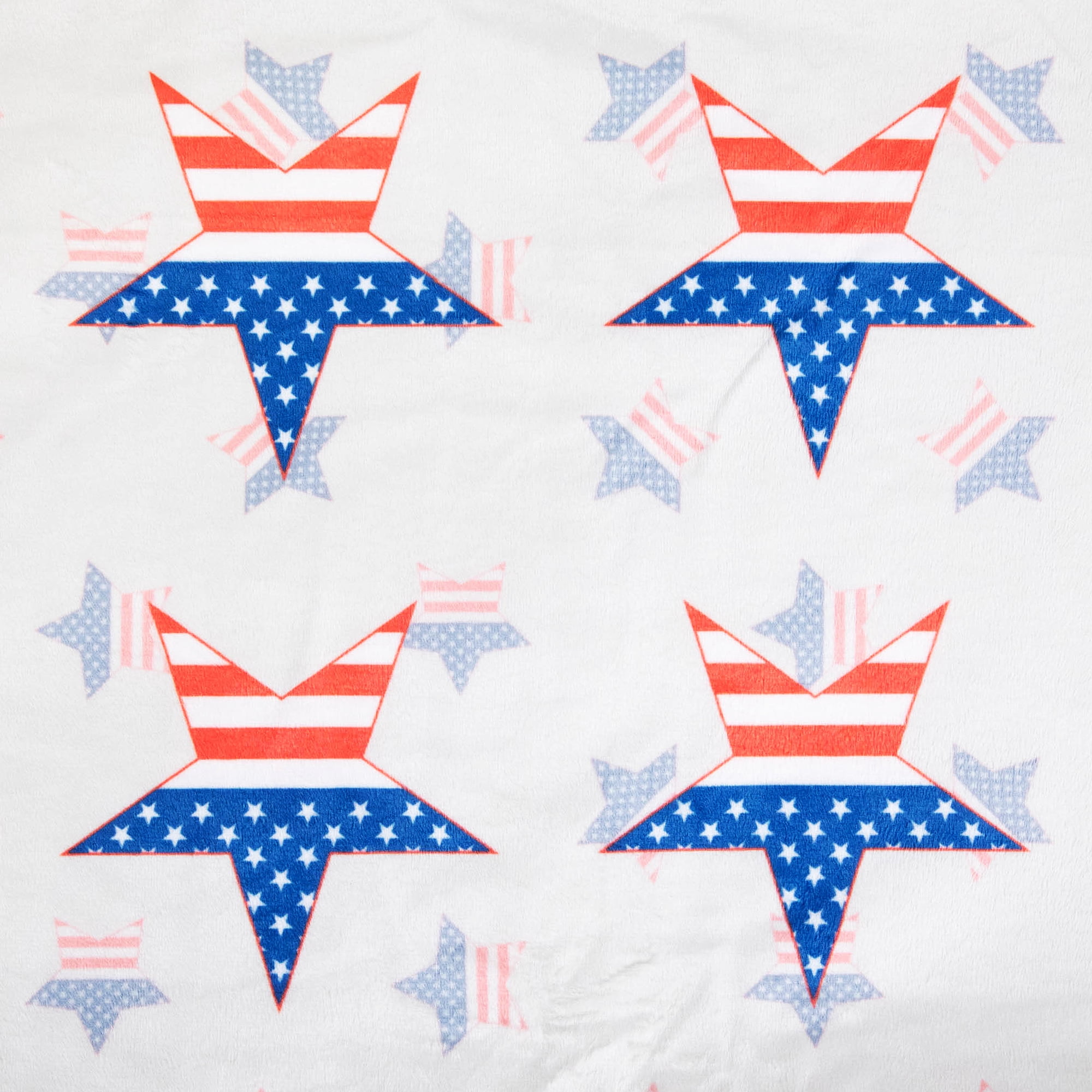 Stars with Stripes Patriotic Cotton Throw Blanket - 50" x 60"