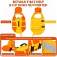 thumbnail image 2 of Dog Life Jacket with Chin Float, Shark Vest for Swimming, Rescue Handle.Pet Buoyancy Aid, Neck Support, Adjustable Straps, Quick-Release Buckles, Pool & Beach Use, Small to Large Dogs, 2 of 5