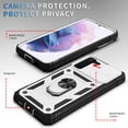 thumbnail image 6 of Military Grade Drop Impact for Samsung Galaxy S22 Plus Camera Lens Slide Protection Case 360 Metal Rotating Ring Kickstand Holder Armor Shockproof Case For Samsung Galaxy S22 Plus,
White, 6 of 9