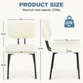 thumbnail image 6 of CONCETTA Mid-century Modern Dining Chairs, Kitchen Chairs Set of 2, White, 6 of 8
