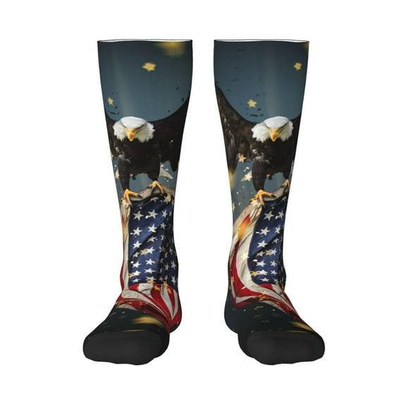 Logiee North American Bald Eagle1 Print Gift Stocking Stuffers,Adult Stockings,Novelty Socks,Funny Socks Birthday Running Walking Sleeping