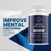 (1 Pack) Mind Vitality Focus - Dietary Supplement for Focus, Memory, Clarity, Energy - Advanced Cognitive Support Formula for Maximum Strength - 60 Capsules