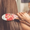 thumbnail image 4 of Hair Brush Pioneer Colorful Floral Cushion Base Hair Brushes Touch Paddle Oval Hairbrush, 4 of 7