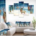 thumbnail image 1 of Amazing Winter Forest with Deer - Landscape Canvas Art Print, 1 of 3