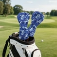 thumbnail image 3 of Yuyamidu Blue Camo Golf Club Head Covers for Drivers, Fairway Woods, and Hybrids, Waterproof Leather Head Covers Camouflage Golf Headcover, 3 of 7