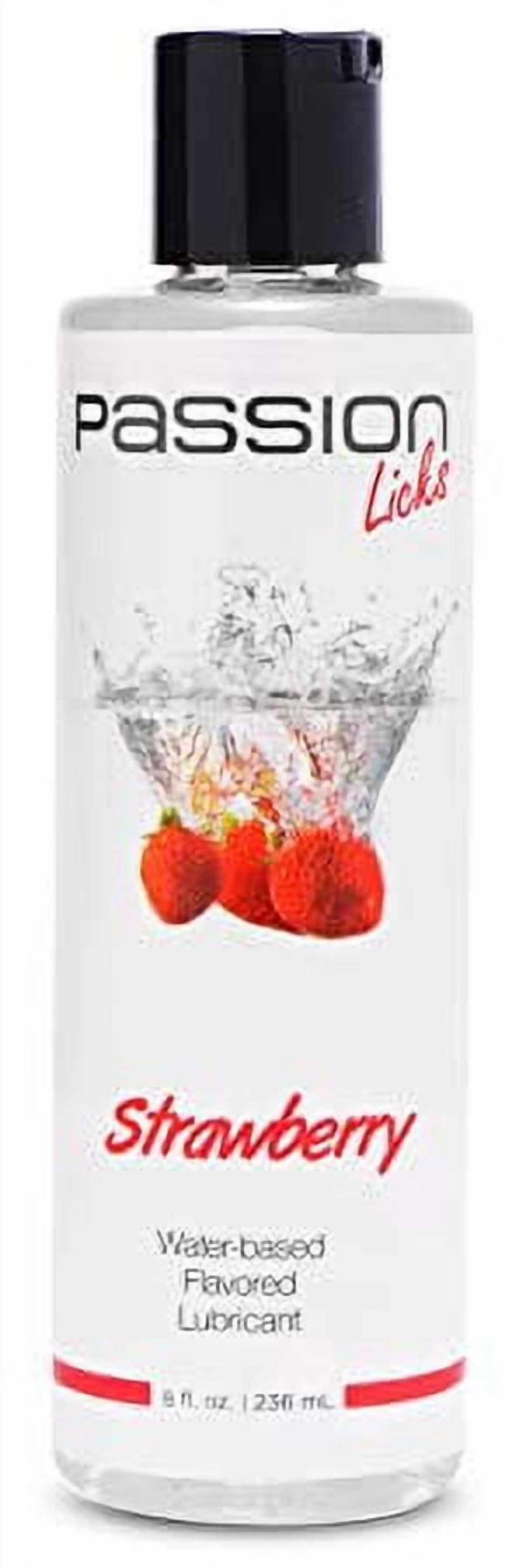 Passion Licks Strawberry H2O-Based Non-Sticky Flavored Lube - 8 Fl. Oz. /  236 ml - Walmart.com