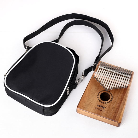 PENIKOKO Kalimba Thumb Piano Carry Bag with Protective Padding, Black Oxford Fabric Case for Portable Music Instrument