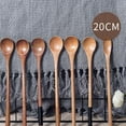 thumbnail image 6 of Handmade Natural Wooden Mixing Spoons for Milk Honey 8" Long Handle Teaspoon Coffee Spoon Stir long-handled spoon, wooden lotus long-handled spoon, mixing spoon, wooden spoon, baby feeding spoon, 6 of 7