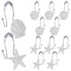 thumbnail image 5 of 12 ganchos marrones para cortina de ducha y baño con diseño de caballito de mar y conchas (estilo mixto), 5 of 7