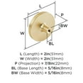 thumbnail image 7 of Amerock Accents 2 inch (51mm) Diameter Gold/Emerald Green Cabinet Knob - 2 Pack, 7 of 7