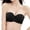 A-Black63, variant on Women Strapless Bras Wrapped Chest Fixed Cup Removable Straps Supportive Seamless Padded Bandeau Bras Party Beach Wear