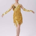 thumbnail image 3 of Oplxuo Women's Sequins Fringe Latin Dance Costumes Gatsby Cocktail Party Flapper Dress Sexy Tango Ballroom Rumba Outfits, 3 of 7