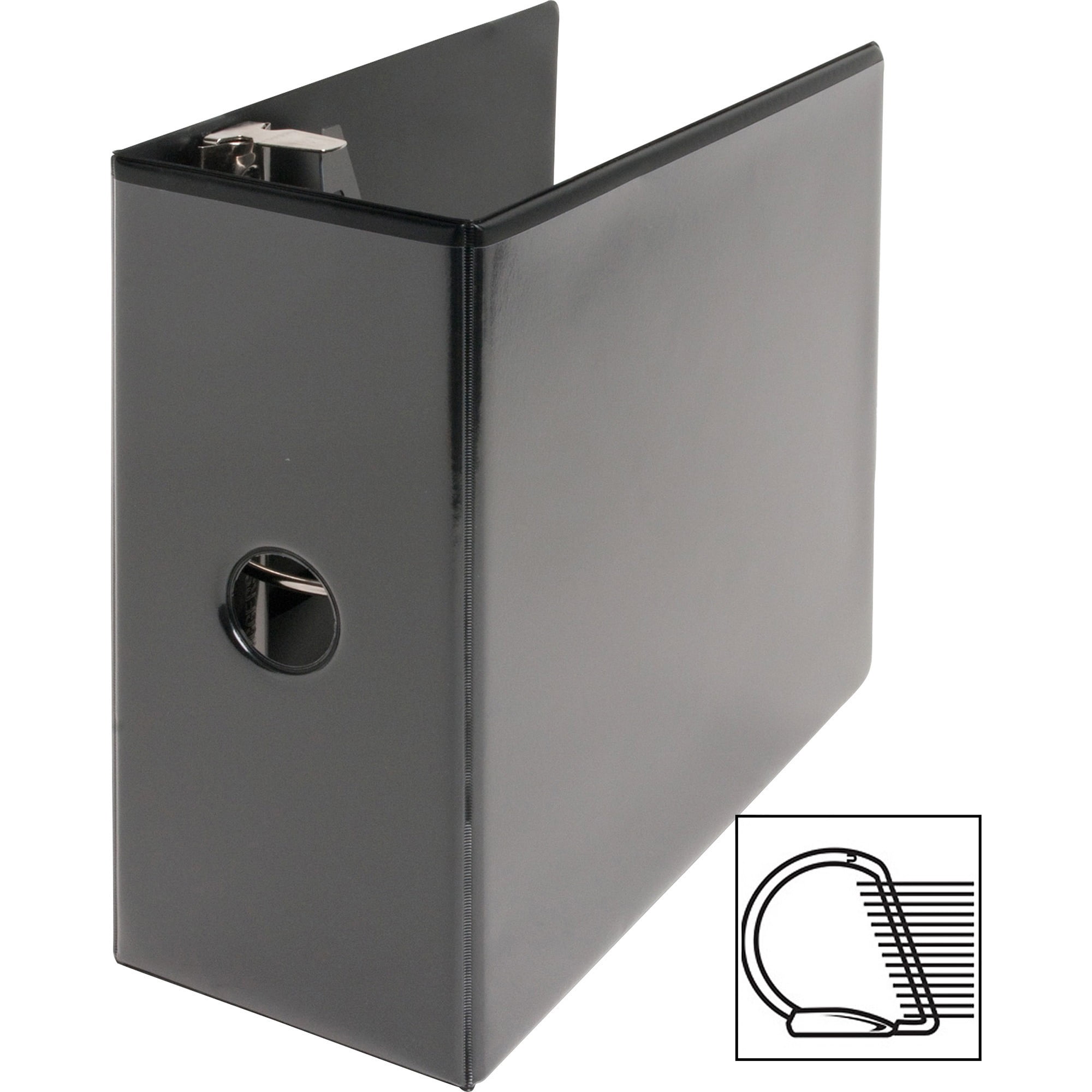 Business Source, BSN28451, Basic D-Ring View Binders, 1 Each, Black
