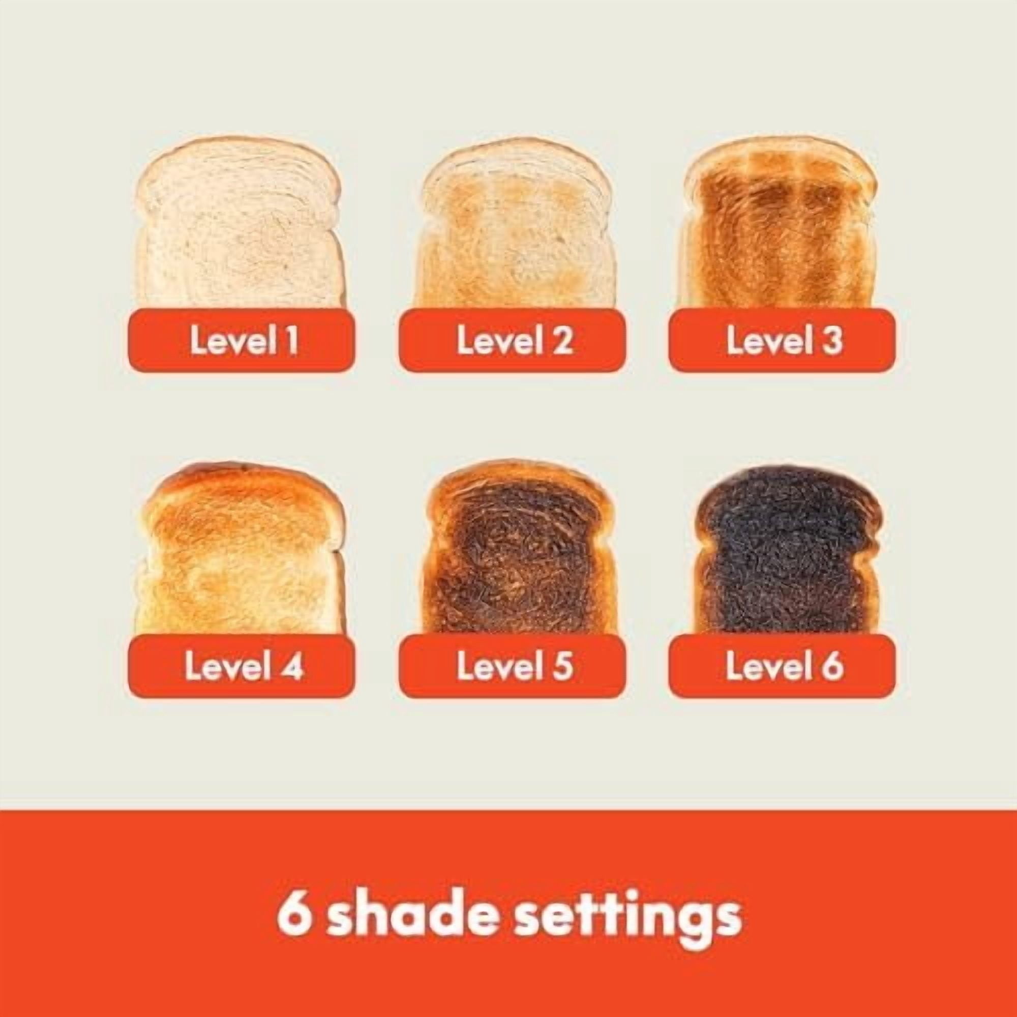 4 Slice Slim Toaster, Fits-anywhere™ Kitchenware, 6 Setting Shade Control with Reheat & Cancel Buttons, Fits Sourdough, 10” Long Slot, Anti Jam & Auto Shutoff, 900 Watt, Plum