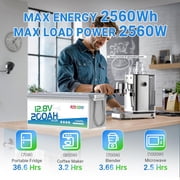 Redodo 12V 200Ah PLUS Lithium LiFePO4 Battery Max 2560W Power Output 200A BMS Protection 4000-15000 Deep Cycles Perfect for Home Applications, RV, Marine, Solar Panel Chargeable