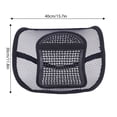 thumbnail image 2 of Mesh Back Lumbar Support with Massage Beads Breathable Seat Cushion for Back Rest and Pain Relief- Portable and Easy to Install for Office Chair, Car Seat, Home - Black, 2 of 8