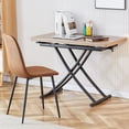 thumbnail image 4 of Hi loPres Folding Dining Table with Lift Top, 4-in-1 Multi-functional Expandable Coffee Table to Dining Table for Small Space Apartment, Walnut, 4 of 12