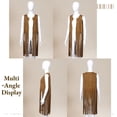 thumbnail image 6 of Women Fringe Faux Suede Vest, 70s Hippie Clothes with Tassels, Open-Front Sleeveless Vest Cardigan, Fringe Jacket for Women Girls Female, 6 of 7
