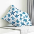 thumbnail image 4 of Throw Pillow Covers 20x20 Inch, Blue Coastal Turtle Decorative Pillow Cases for Couch Sofa Bed, Ocean Beach Nautical Marine Life Cotton Linen Square Home Decor Pillowcases with Hidden Zipper, 4 of 7
