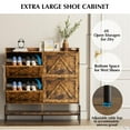thumbnail image 2 of Shoe Cabinet with 4 Flip Drawers, Freestanding Shoe Cabinet Organizer, Shoes Storage Cabinet for Entryway, Narrow Shoe Rack Cabinet, 2 of 8