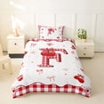thumbnail image 2 of jejeloiu Cherry Bow Monogrammed F Twin Bedding For Girls,Cute Princess Bow tie Duvet Cover Set For Kids,Pink Reversible,2pcs(No Comforter), 2 of 6