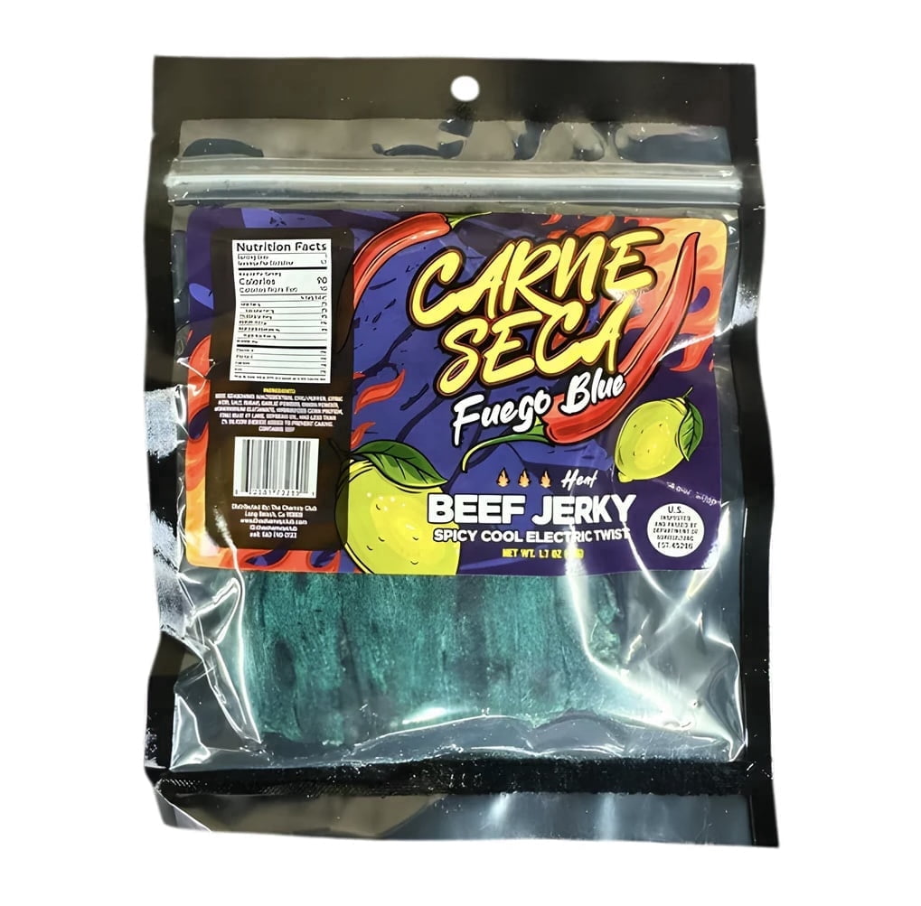 Carne Seca True Seca Fuego red Beef Jerky 1.7 oz Salt and Pepper Flavor Authentic Bold Traditional Taste Dried Snack Dry Spicy