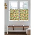 thumbnail image 2 of Yellow Lemons 2 Panel Kitchen Curtains for Small Windows, Summer Botanical Watercolor Orange Bathroom Tier Curtain, Short Window Treatment for Bedroom/Living Room 55"x24", 2 of 6