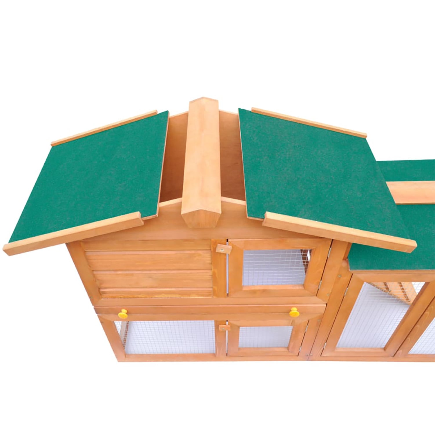 Pefilos 55" Wood Rabbit Hutch for Outdoor, Large Rabbit Cages for Indoor with Run Small Animal House Pet Cage, Orange Pefilos 55" Wood Rabbit Hutch for Outdoor, Large Rabbit Cages for Indoor with Run Small Animal House Pet Cage, Orange