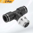 thumbnail image 3 of Uxcell 2pcs Air Line Fitting 1/2" Tube OD x NPT 1/2" Male Thread Push to Connect for Water Air Oil Pipe, 3 of 7