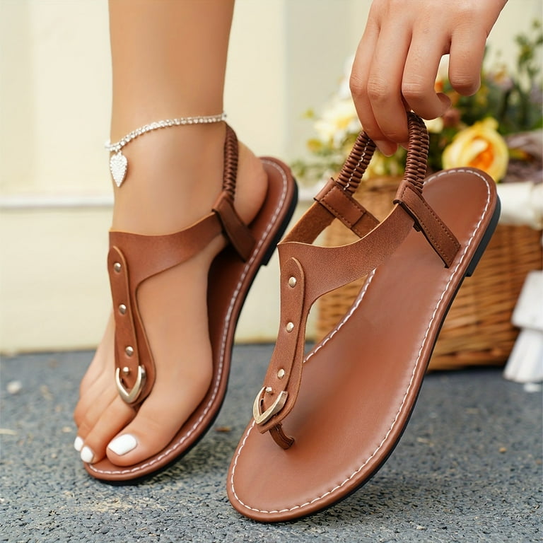 Ankle strap no heel sandals sale