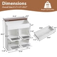 thumbnail image 2 of JOIVI Large Potato Storage Wood Bin, Wooden Bread Storage Bins with Removable Drawer & 4 Doors, 31'' Onion Organizer with Grocery Section, Vegetable Organization Cabinet for Kitchen, White, 2 of 9