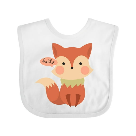 Inktastic Cute Fox Hello Boys or Girls Baby Bib