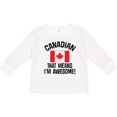 thumbnail image 3 of Inktastic Canada Flag Awesome Canadian Boys or Girls Long Sleeve Toddler T-Shirt, 3 of 5