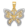 thumbnail image 1 of Collier Pendentif Papillon Araché en Or Jaune 14k, 1 of 6